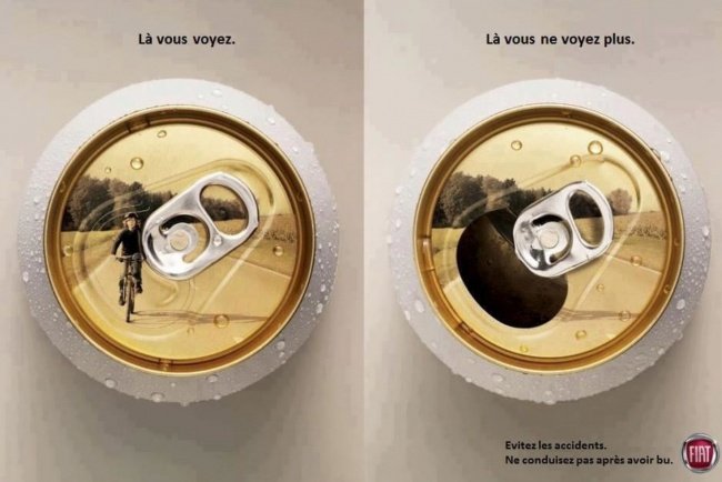 Quảng cáo tác hại uống rượu đối với việc lái xe