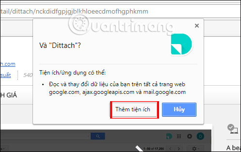 Thêm tiện ích Dittach
