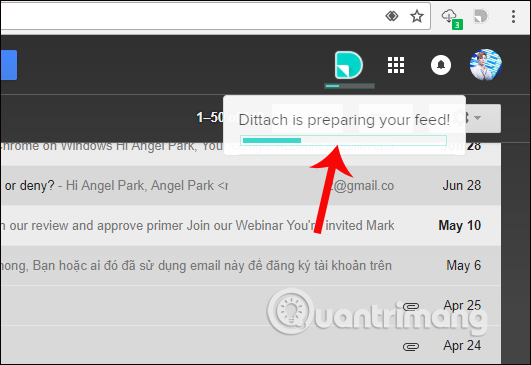 Quét file đính kèm Gmail 