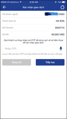 Cách dùng QR Pay trên ứng dụng BIDV Smart Banking