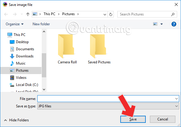 Lưu hình ảnh ghép trên CollageIt