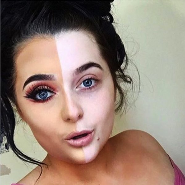 Hai nửa khuôn mặt với hai phong cách hoàn toàn khác biệt!