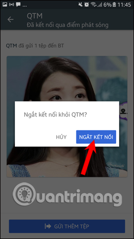 Ngắt kết nối 2 thiết bị