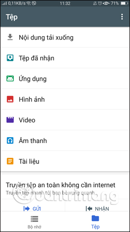 Mục Tệp quản lý file