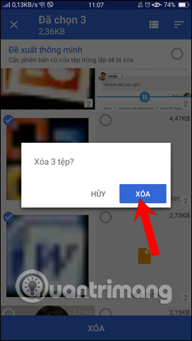 Xóa file trùng lặp