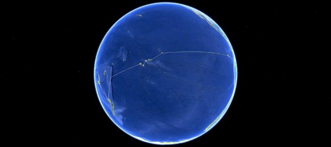 Đây là hình ảnh Trái Đất quan sát từ một viễn cảnh không quen thuộc - từ Thái Bình Dương