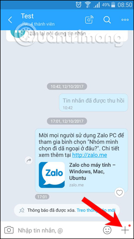 Nhóm chat Zalo