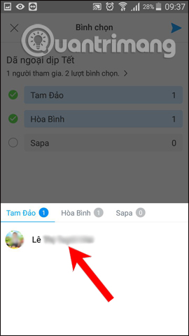 Tài khoản đã bình chọn