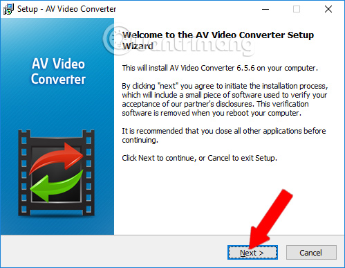 Cài đặt phần mềm AV Video Converter
