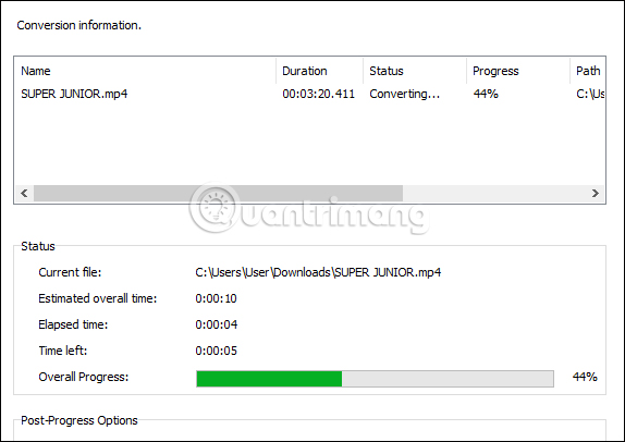 Quá trình chuyển đổi video 