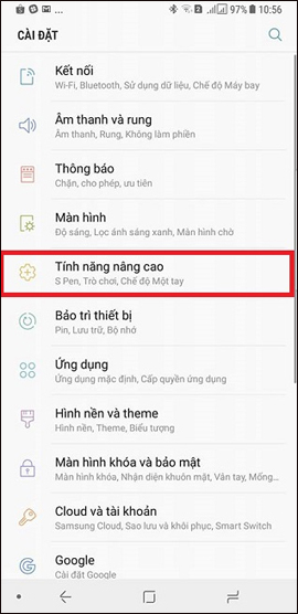 Tính năng nâng cao trên S8