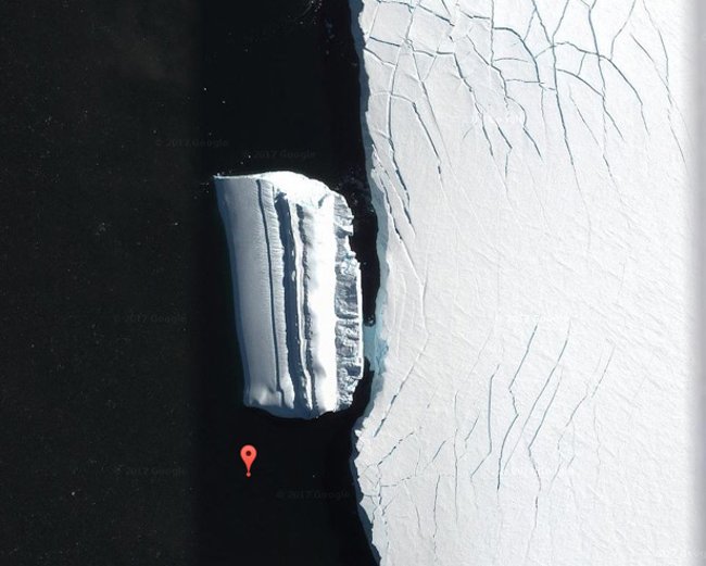 Vật thể bị nghi là "tàu của người ngoài hành tinh" ở Nam Cực