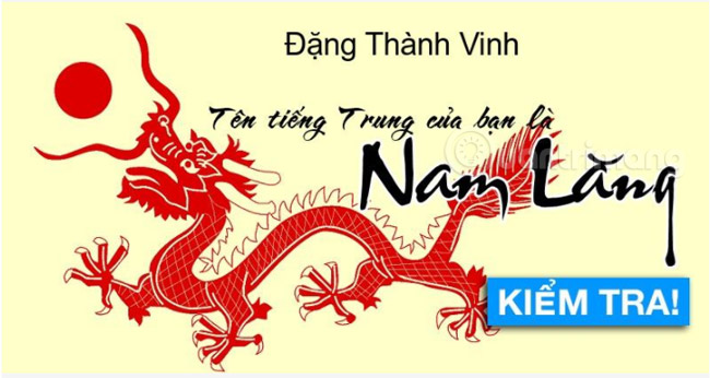 Xem tên tiếng Trung của bạn là gì