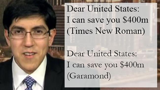 Nếu thay đổi font chữ, số tiền mực in có thể tiết kiệm lên tới khoảng 400 trăm triệu USD mỗi năm