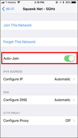 Tắt tùy chọn Auto-Join