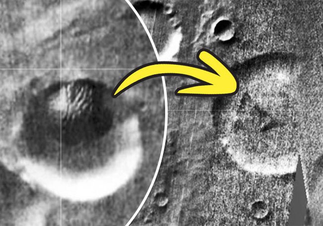 ALIEN HQ? Nhà lý luận về âm mưu này cho biết ông đã tìm thấy một căn cứ người ngoài hành tinh trên sao Hỏa.