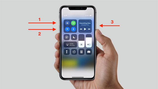 Khởi động lại iPhone X 