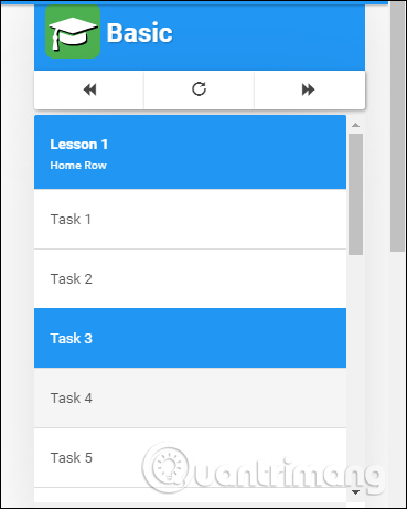 Các bài luyện gõ trên TypingClub