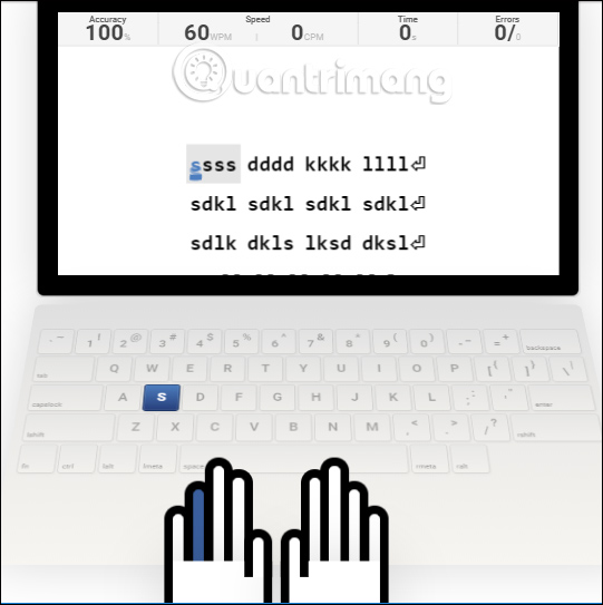 Luyện gõ 10 ngón trên TypingClub