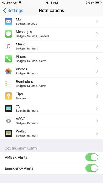 Cài đặt thông báo