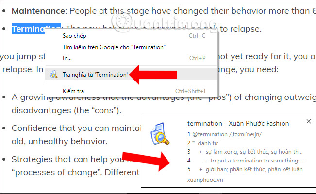 Dịch từ ngữ trên English Vietnamese Dictionary