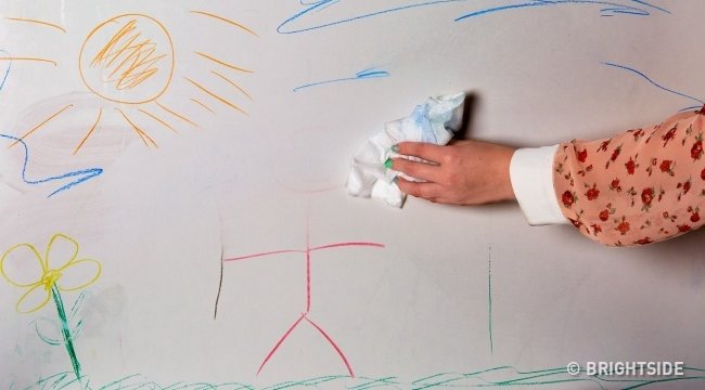 Làm sạch bằng máy sấy tóc