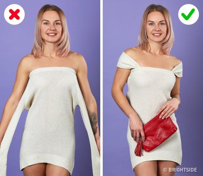 Bạn có thể sử dụng một chiếc áo len cũ, sau đó “biến hoá” nó trở thành một bộ trang phục mới