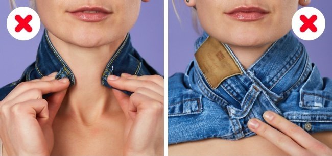 Lấy phần thắt lưng của quần quấn quanh cổ