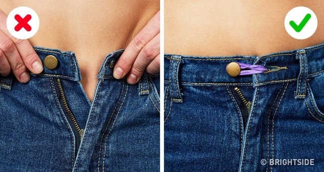 Quần jeansbị chật và không thể mặc được