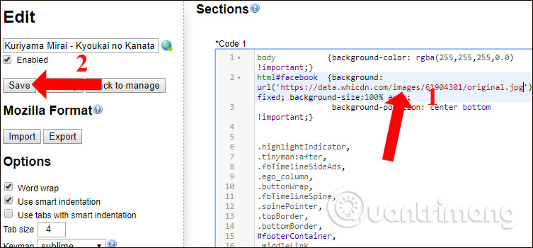 Thay đổi URL hình ảnh