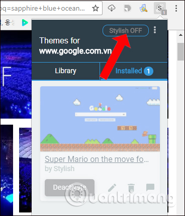 Vô hiệu hóa giao diện Stylish
