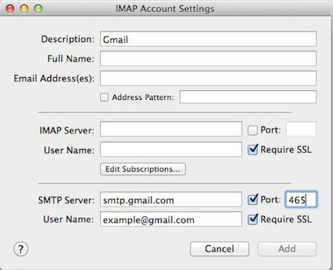 Cài đặt SMTP cho Gmail