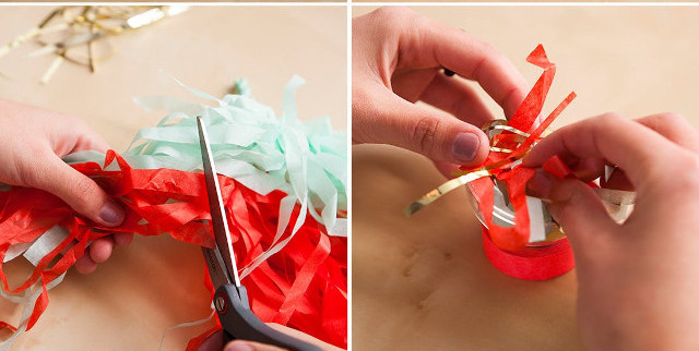 Sau đó nhét vào những quả cầu 