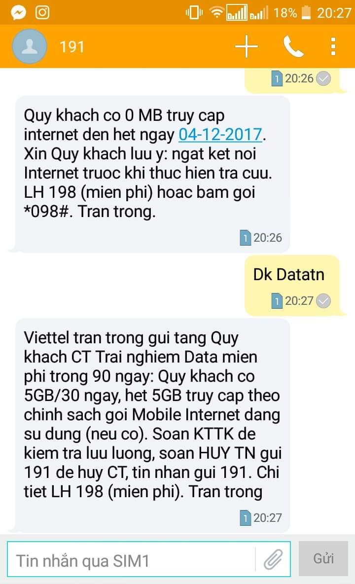 Đăng ký thành công 15GB data 4GB miễn phí 3