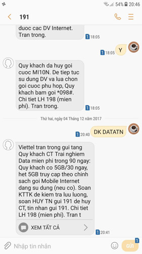 Đăng ký thành công 15GB data 4GB miễn phí