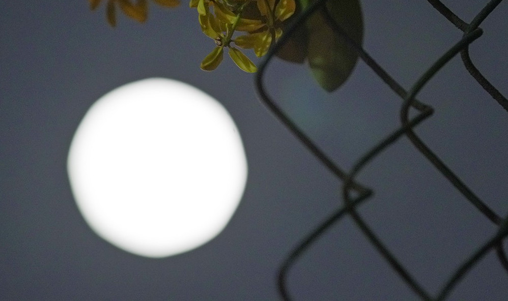 Trăng vừa tròn vừa sáng trên bầu trời Hà Nội qua ống kính của bạn Kiên Nguyễn 