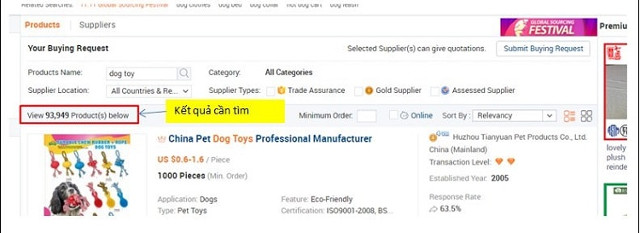 Chọn hàng qua bộ lọc 