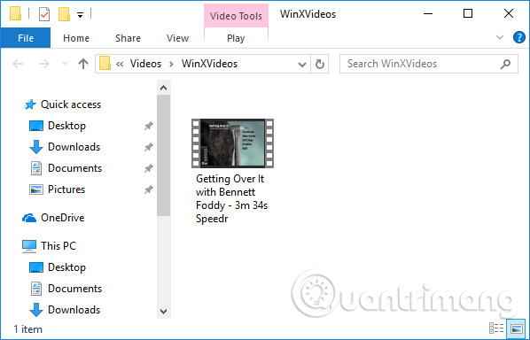 Thư mục chứa video Youtube