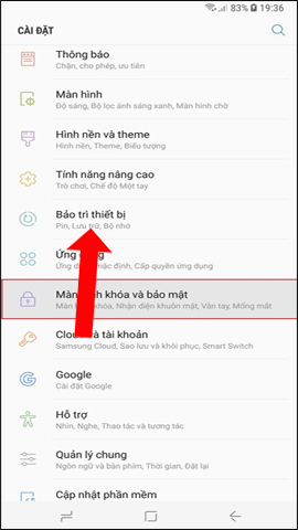 Cài đặt trên Samsung 