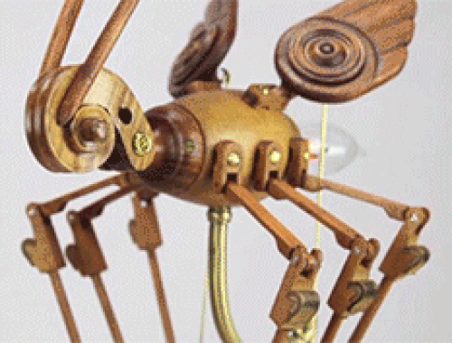 Đom đóm gỗ với chuyển động chân và cánh phức tạp 