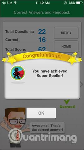 Huy chương trong Johnny Grammar