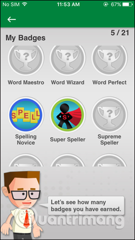 Thành tích trên Johnny Grammar