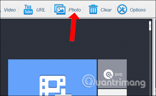 Chọn mục làm ảnh Photo