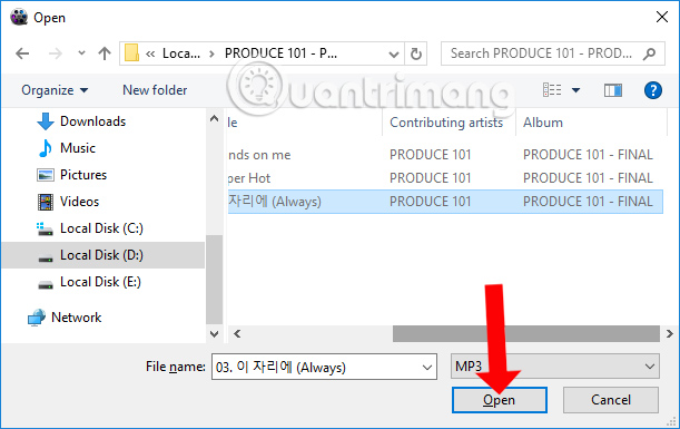 File âm thanh chèn vào video
