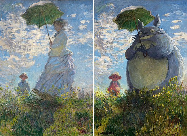 "Woman With A Parasol" của danh họa Claude Monet