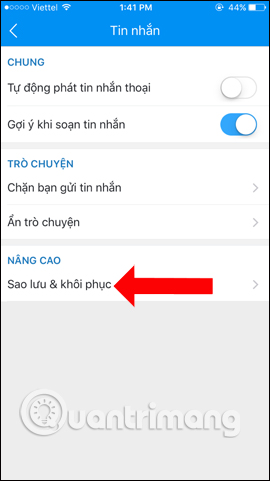Sao lưu và khôi phục