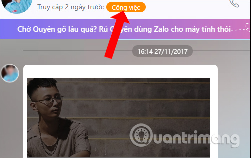 Phân loại cho hội thoại Zalo