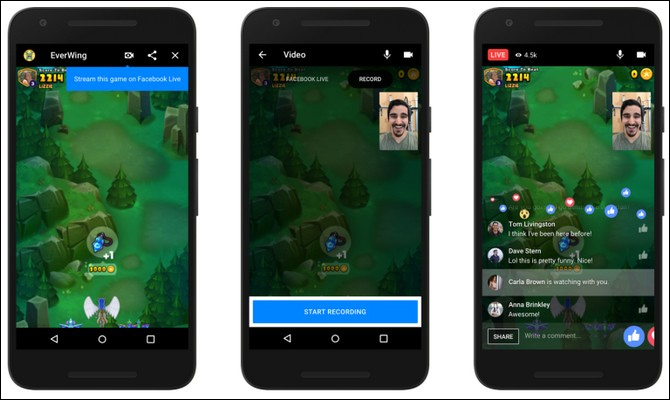 Live stream game trên Messenger