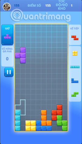 Chơi game xếp gạch Tetris
