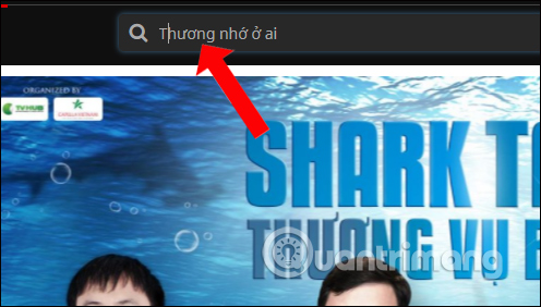 Nhập từ khóa trên thanh tìm kiếm